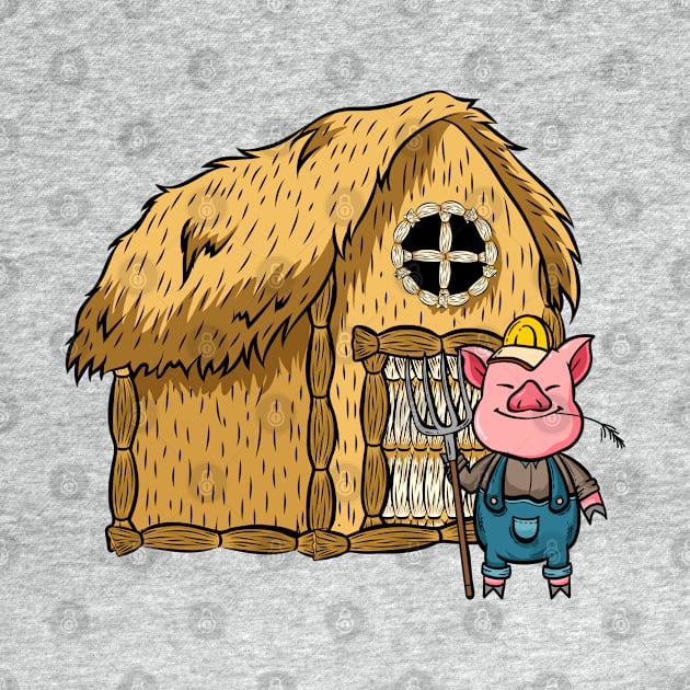 Three Pigs Straw House Lazy Halloween Costume by Sticker Steve